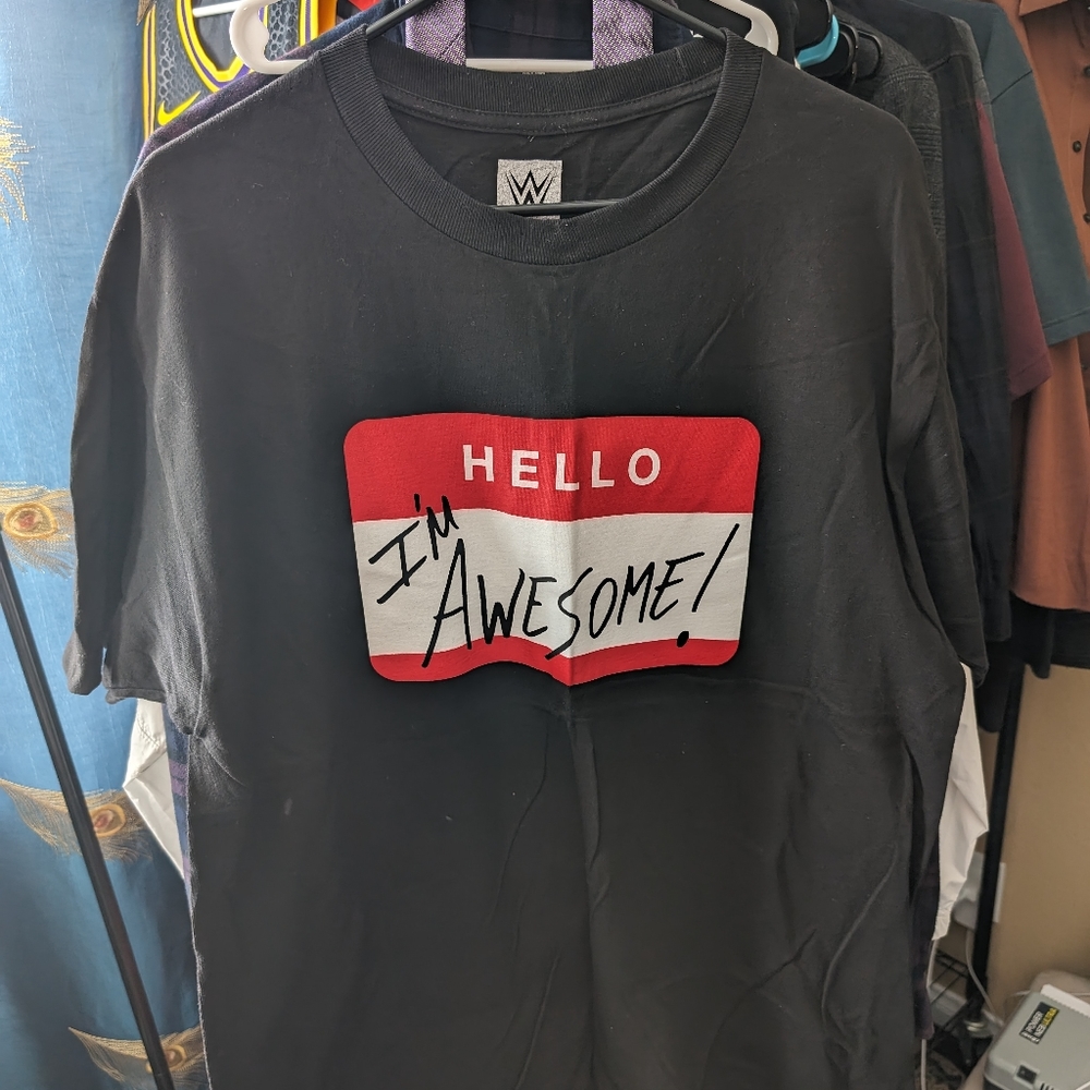 WWE THE MIZ RETRO I'M AWESOME SHIRT BLACK